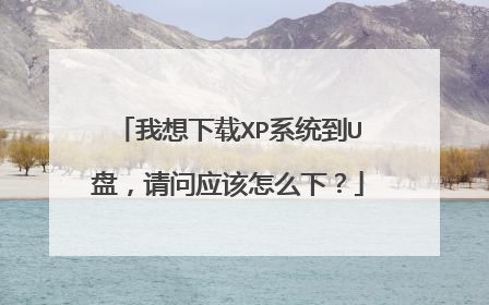 我想下载XP系统到U盘,请问应该怎么下?