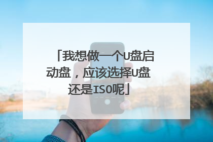 我想做一个U盘启动盘,应该选择U盘还是ISO呢
