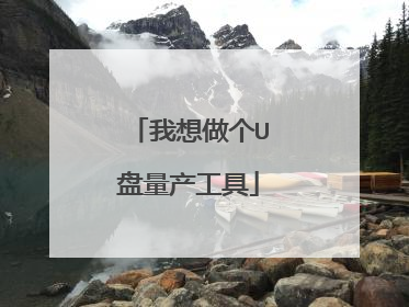 我想做个U盘量产工具