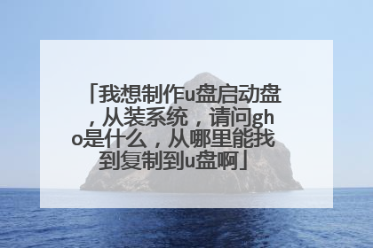 我想制作u盘启动盘,从装系统,请问gho是什么,从哪里能找到复制到u盘啊