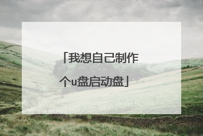 我想自己制作个u盘启动盘