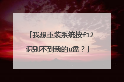 我想重装系统按f12识别不到我的u盘?