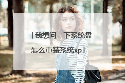 我想问一下系统盘怎么重装系统xp