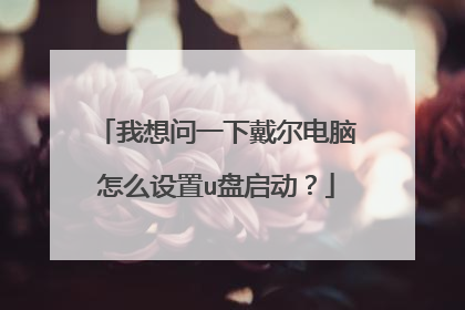 我想问一下戴尔电脑怎么设置u盘启动?