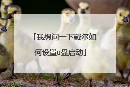 我想问一下戴尔如何设置u盘启动