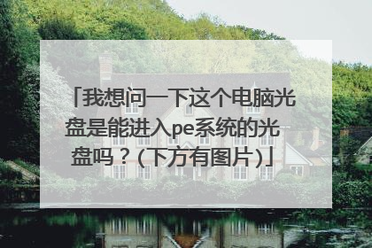 我想问一下这个电脑光盘是能进入pe系统的光盘吗?(下方有图片)