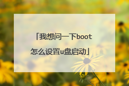 我想问一下boot怎么设置u盘启动