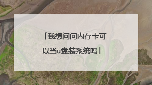 我想问问内存卡可以当u盘装系统吗