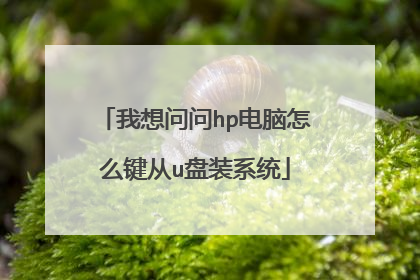 我想问问hp电脑怎么键从u盘装系统