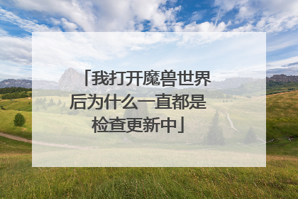 我打开魔兽世界后为什么一直都是检查更新中