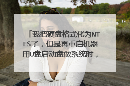 我把硬盘格式化为NTFS了,但是再重启机器用U盘启动盘做系统时,出现了ntldr is missing