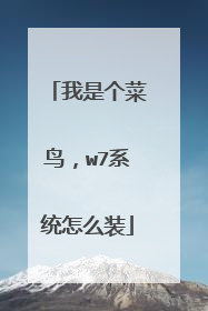 我是个菜鸟,w7系统怎么装