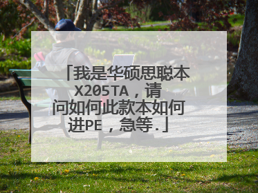 我是华硕思聪本X205TA，请问如何此款本如何进PE，急等.
