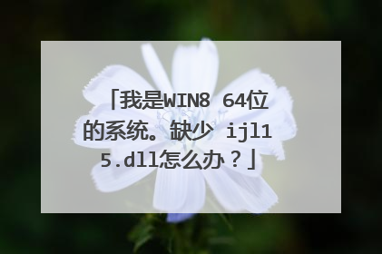 我是WIN8 64位的系统。缺少 ijl15.dll怎么办?