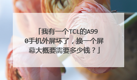 我有一个TCL的A990手机外屏坏了，换一个屏幕大概要需要多少钱？