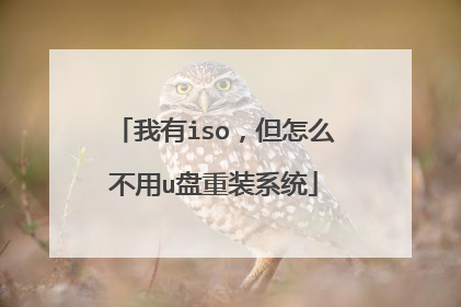 我有iso,但怎么不用u盘重装系统