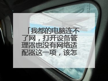 我都的电脑连不了网,打开设备管理器也没有网络适配器这一项,该怎么办啊