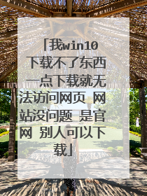 我win10 下载不了东西 一点下载就无法访问网页 网站没问题 是官网 别人可以下载