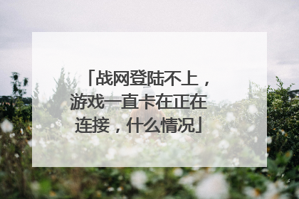战网登陆不上,游戏一直卡在正在连接,什么情况