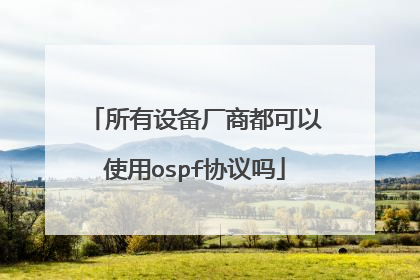 所有设备厂商都可以使用ospf协议吗