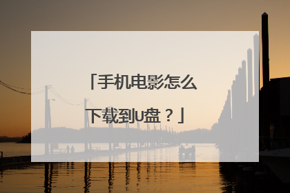 手机电影怎么下载到U盘?