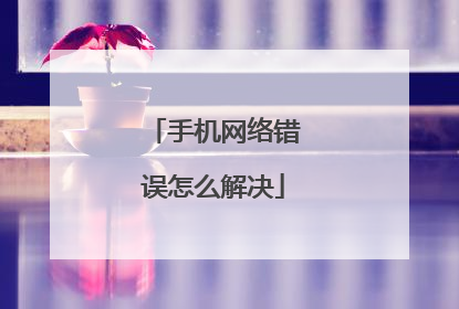 手机网络错误怎么解决