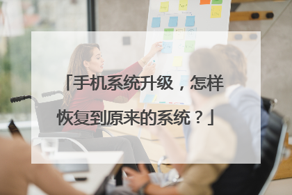 手机系统升级,怎样恢复到原来的系统?