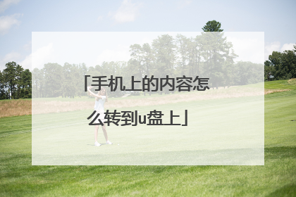 手机上的内容怎么转到u盘上