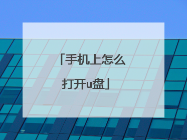 手机上怎么打开u盘