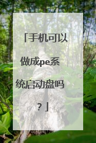 手机可以做成pe系统启动盘吗?