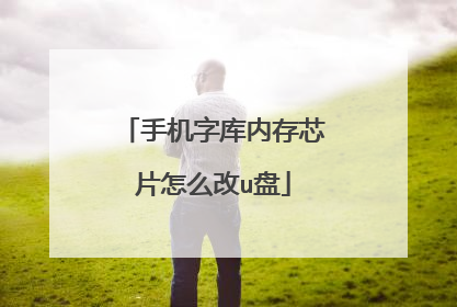 手机字库内存芯片怎么改u盘