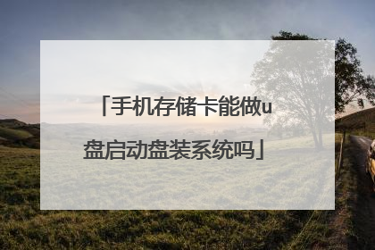 手机存储卡能做u盘启动盘装系统吗