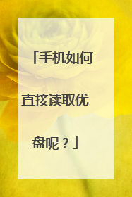 手机如何直接读取优盘呢?