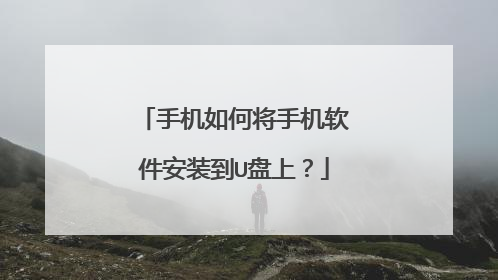 手机如何将手机软件安装到U盘上?
