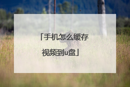 手机怎么缓存视频到u盘