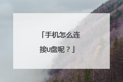 手机怎么连接U盘呢?