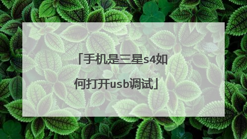 手机是三星s4如何打开usb调试