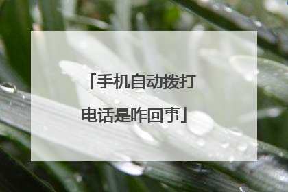 手机自动拨打电话是咋回事