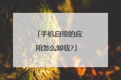 手机自带的应用怎么卸载?