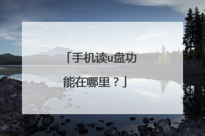 手机读u盘功能在哪里？