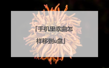 手机里歌曲怎样移到u盘