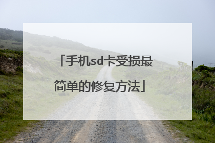 手机sd卡受损最简单的修复方法