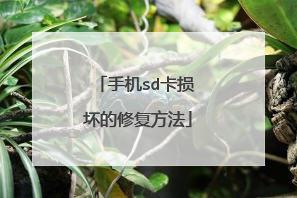 手机sd卡损坏的修复方法