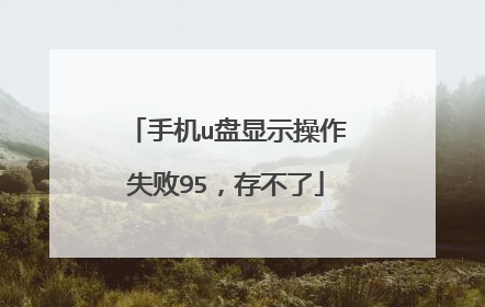 手机u盘显示操作失败95,存不了