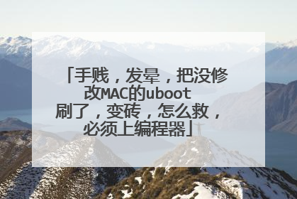 手贱,发晕,把没修改MAC的uboot刷了,变砖,怎么救,必须上编程器