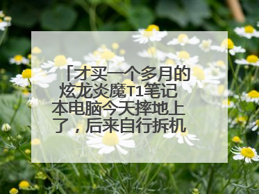 才买一个多月的炫龙炎魔T1笔记本电脑今天摔地上了,后来自行拆机再重新装好,再装好之前开机测试了没问