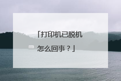 打印机已脱机怎么回事?