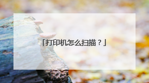 打印机怎么扫描?