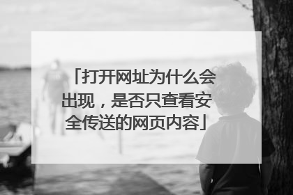 打开网址为什么会出现，是否只查看安全传送的网页内容