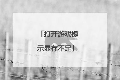 打开游戏提示显存不足